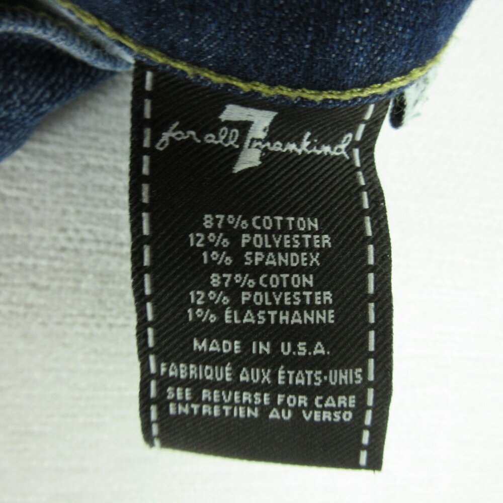 7 for all mankind Straight Leg Jeans Size 28 Medium Wash Low Rise - Picture 5 of 15